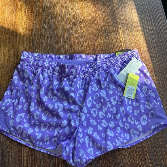 All In Motion Mid Rise Run Shorts with Pockets Lined Purple L  Activewear - Picture 6 of 6